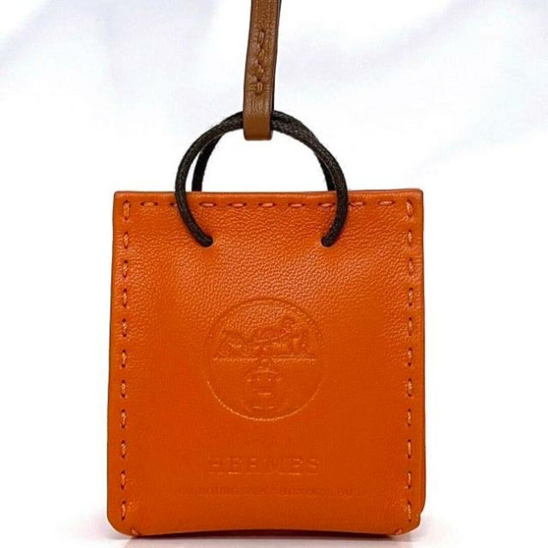 HERMES - エルメス バッグチャーム サックオランジュ オレンジ HERMES - エルメス バッグチャーム サックオランジュ オレンジ