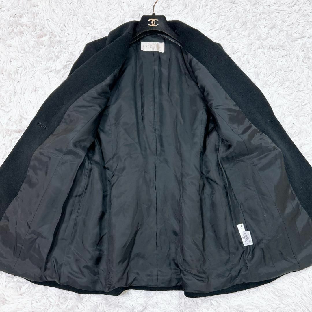 CORDIER(コルディア)の■大きいサイズ✨CORDIER 毛100 ハーフコート 日本製 ブラック 44 レディースのジャケット/アウター(その他)の商品写真