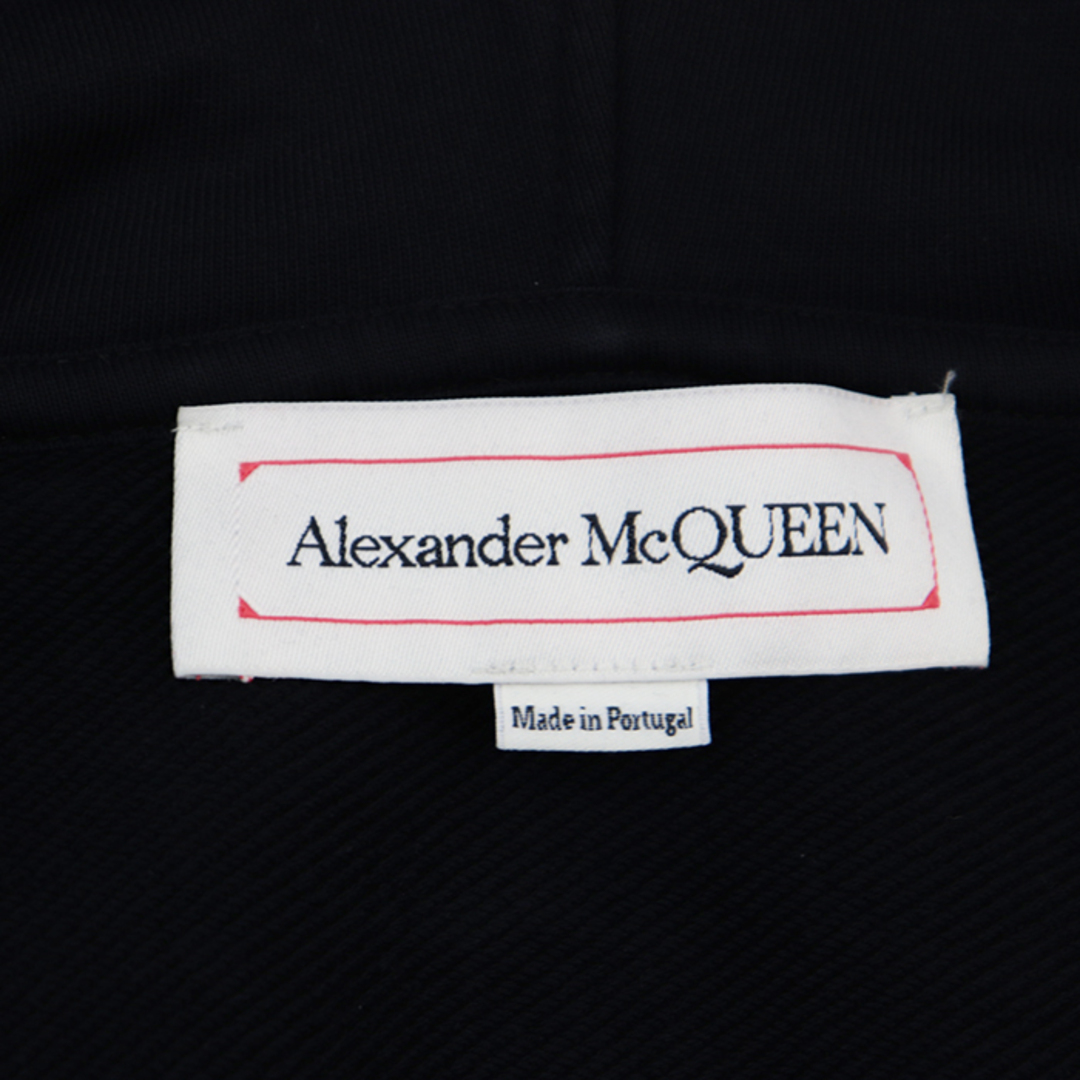 Alexander McQueen(アレキサンダーマックイーン)のアレキサンダーマックイーン ライン ロゴテープ ジップアップ パーカー メンズ サイズ XL 黒 Alexander McQueen メンズのトップス(パーカー)の商品写真