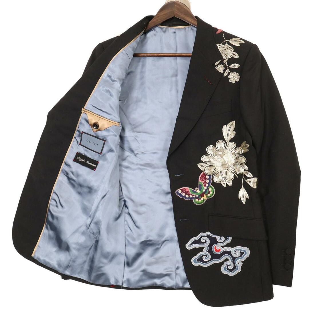 Gucci(グッチ)のグッチ 444321 ブラック 刺繍 シングルジャケット 46 メンズのジャケット/アウター(その他)の商品写真