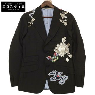 グッチ(Gucci)のグッチ 444321 ブラック 刺繍 シングルジャケット 46(その他)