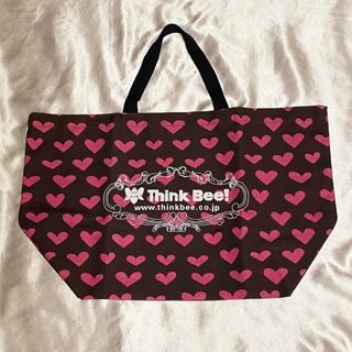 シンクビー(Think Bee!)のThink Bee! シンクビー 当選品 トートバッグ ブラウンにピンクハート(トートバッグ)