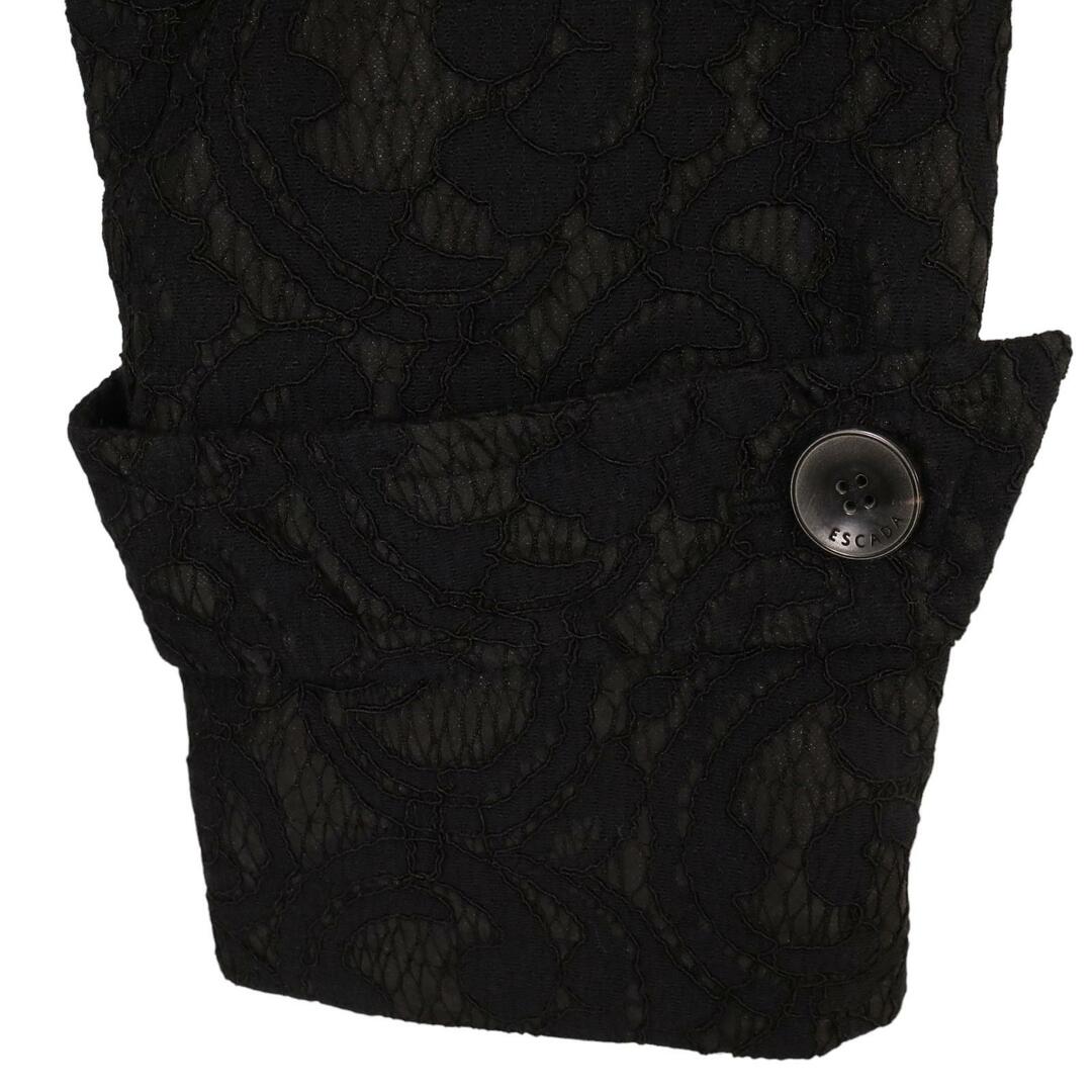 ESCADA(エスカーダ)のエスカーダ ﾌﾞﾗｯｸ 5014174 ﾌﾗﾜｰ ﾚｰｽ 中綿 ﾀﾞﾌﾞﾙｺｰﾄ 40 レディースのジャケット/アウター(その他)の商品写真