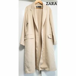 ZARA フルイド地トレンチコート　ベージュ　XS(大きめサイズ)