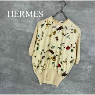 エルメス(Hermes)の『HERMES』エルメス (44) 総柄切替半袖ニット(ニット/セーター)