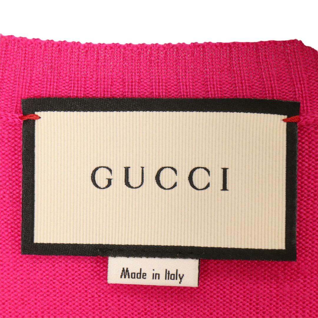 Gucci(グッチ)のグッチ ﾋﾟﾝｸ 452659 Vﾈｯｸ ｳｰﾙﾆｯﾄ XS レディースのレッグウェア(タイツ/ストッキング)の商品写真