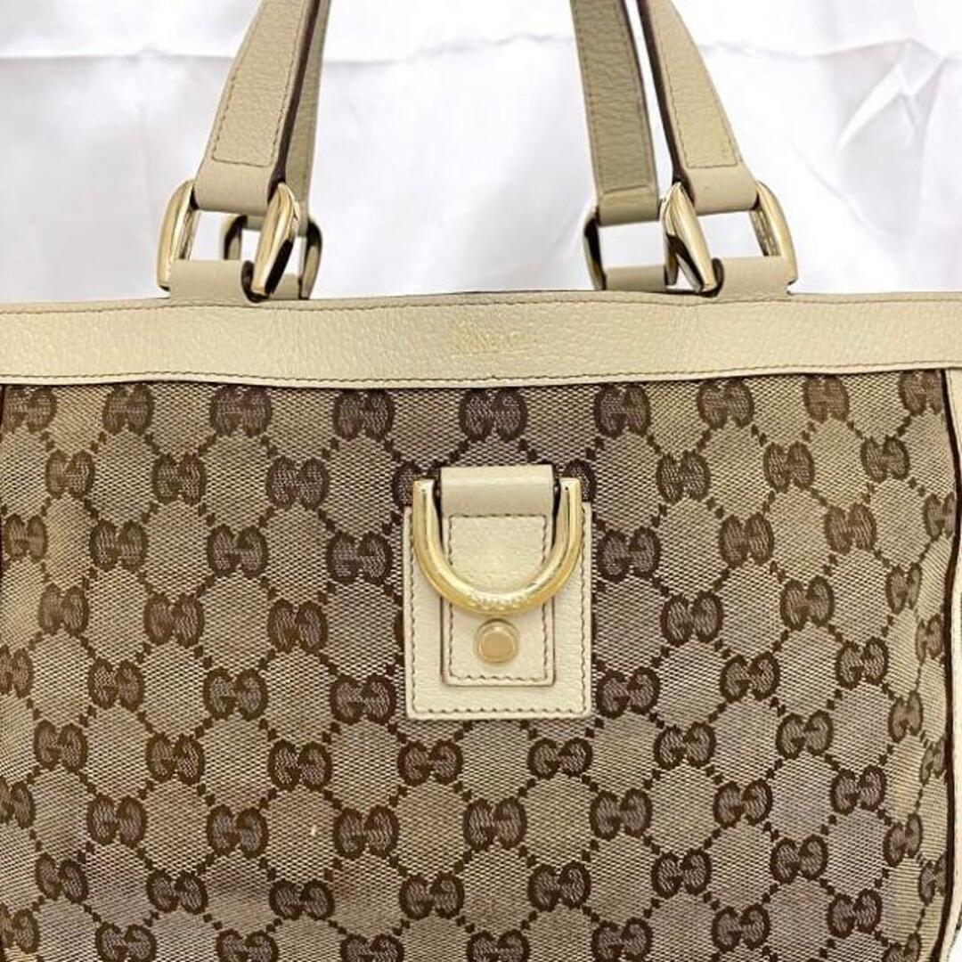 GUCCI - グッチ トートバッグ ベージュ ホワイト 130739 GG GUCCI - グッチ トートバッグ ベージュ ホワイト 130739 GG