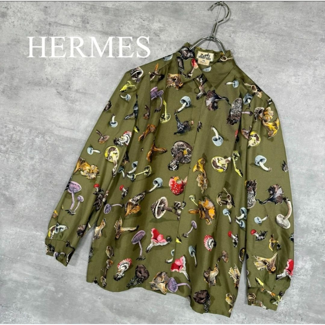 Hermes(エルメス)の『HERMES』エルメス (38) 総柄長袖シャツブラウス レディースのトップス(シャツ/ブラウス(長袖/七分))の商品写真