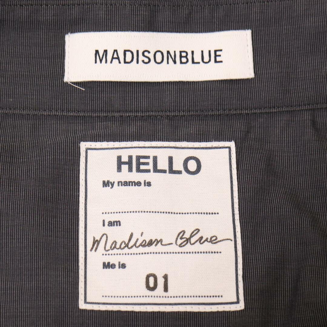 MADISONBLUE(マディソンブルー)のマディソンブルー 23SS ｸﾞﾚｰ MB231ｰ5013 ｢B.D. SH BROAD｣ ﾛｺﾞ刺繍ﾎﾞﾀﾝﾀﾞｳﾝｼｬﾂ 1 レディースのレッグウェア(タイツ/ストッキング)の商品写真