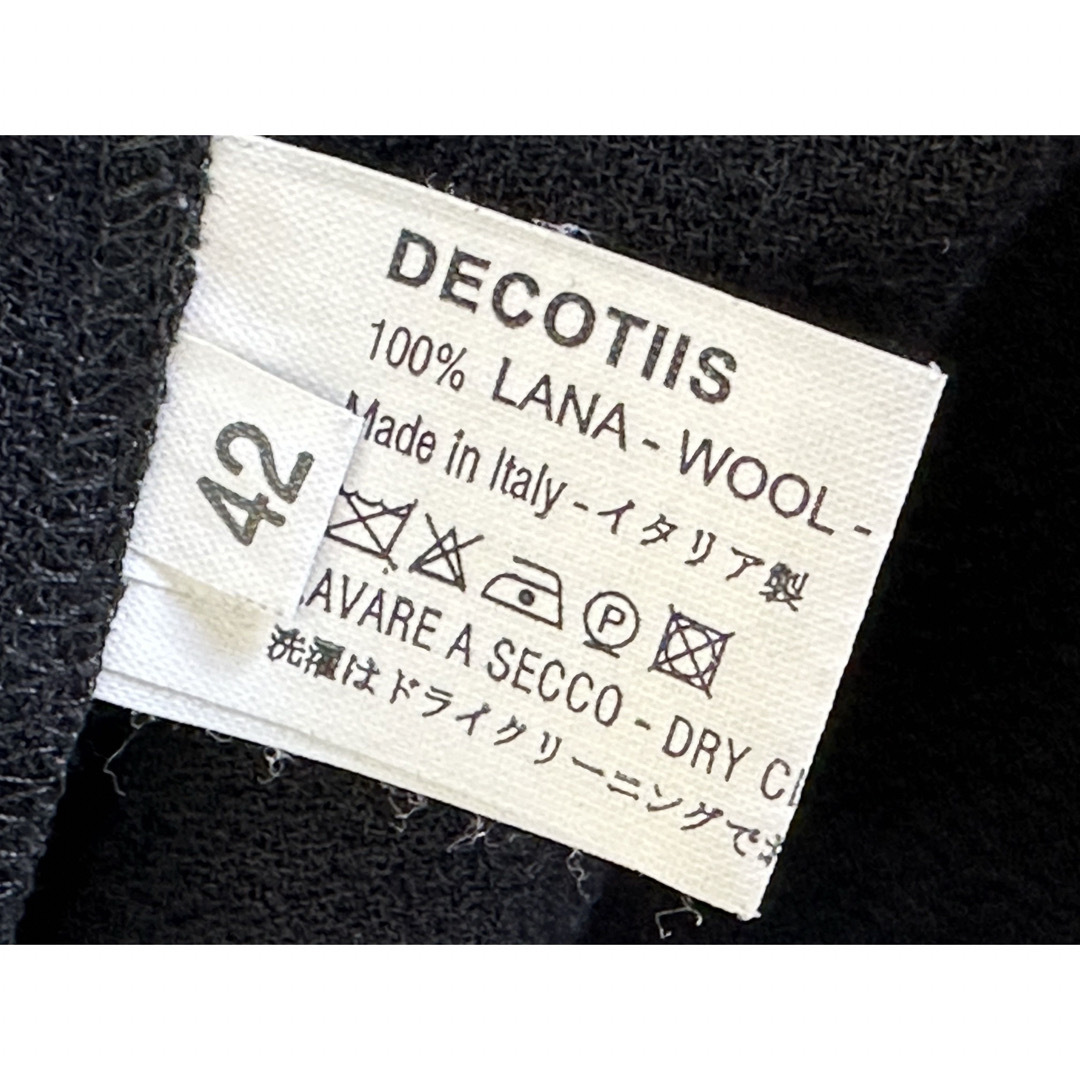 スカート42  Italy製　wool 100% 黒 レディースのスカート(ひざ丈スカート)の商品写真