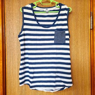 オールドネイビー(Old Navy)のOLD NAVY ボーダーノースリーブT(Tシャツ(半袖/袖なし))