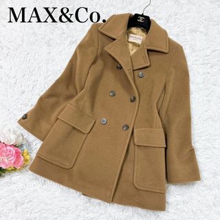 ■MAX&Co. イタリア製 ラナウール Pコート ダブルハーフコート