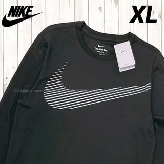 ナイキ(NIKE)のXL 新品 NIKE ナイキ ビッグスウッシュ Dri-FIT ロンT 長袖(Tシャツ/カットソー(七分/長袖))