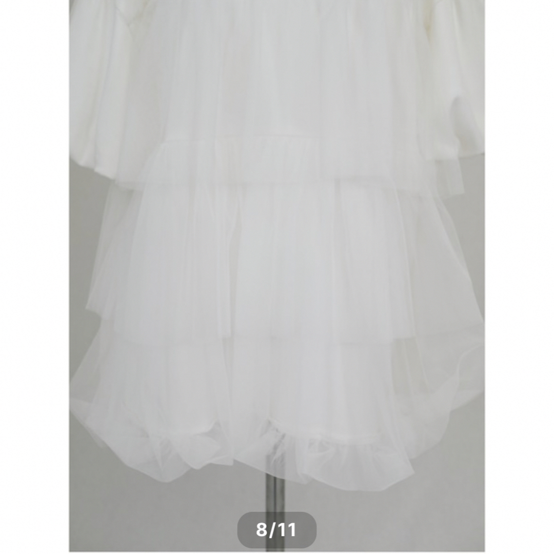 Three tier volume tulle tops  bebeodべベッド レディースのトップス(シャツ/ブラウス(半袖/袖なし))の商品写真