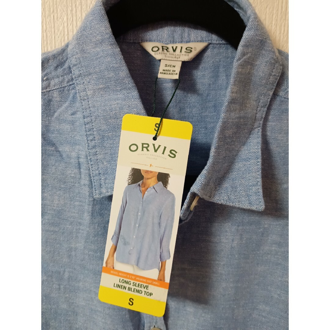 No.167 ORVIS シャツ リネンブレンド 長袖 薄手 コストコ レディースのトップス(シャツ/ブラウス(長袖/七分))の商品写真