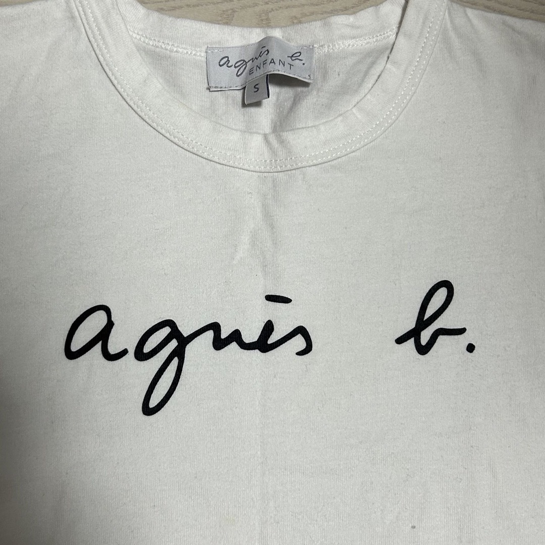 agnes b.(アニエスベー)のagnes.bアニエスベーキッズTシャツ白サイズSホワイト キッズ/ベビー/マタニティのキッズ服女の子用(90cm~)(Tシャツ/カットソー)の商品写真