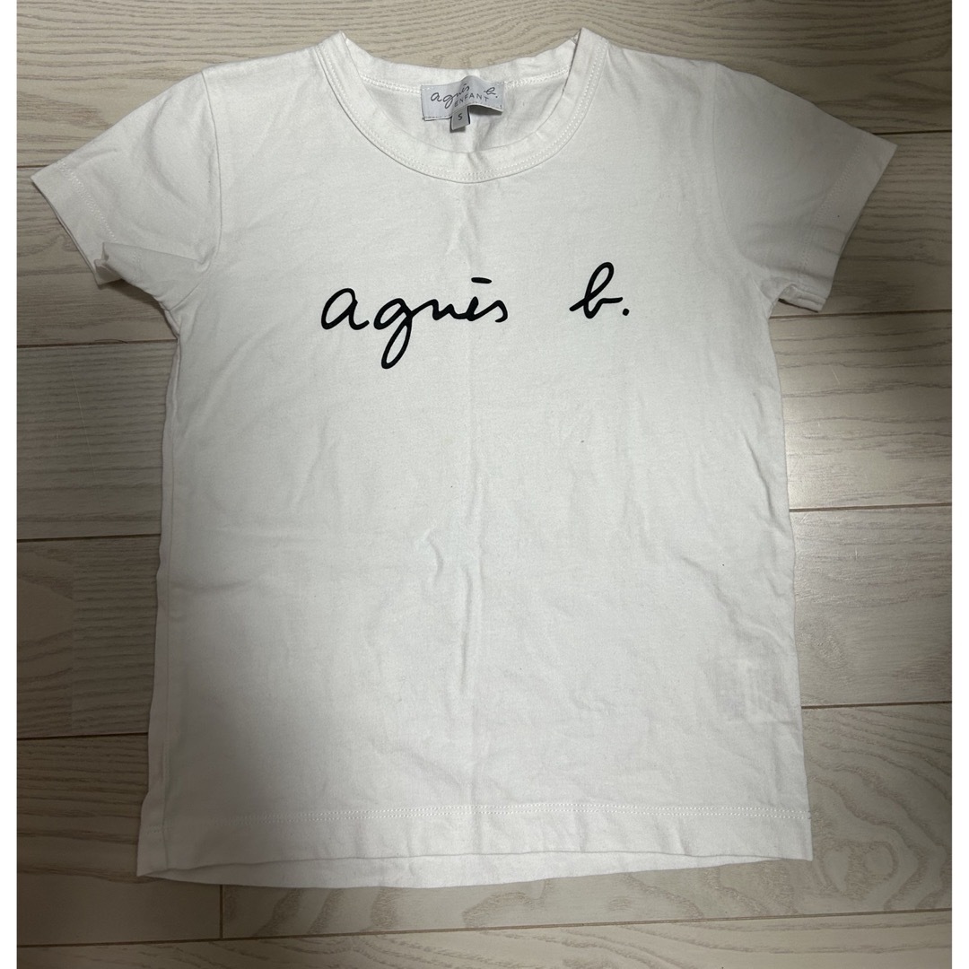 agnes b.(アニエスベー)のagnes.bアニエスベーキッズTシャツ白サイズSホワイト キッズ/ベビー/マタニティのキッズ服女の子用(90cm~)(Tシャツ/カットソー)の商品写真