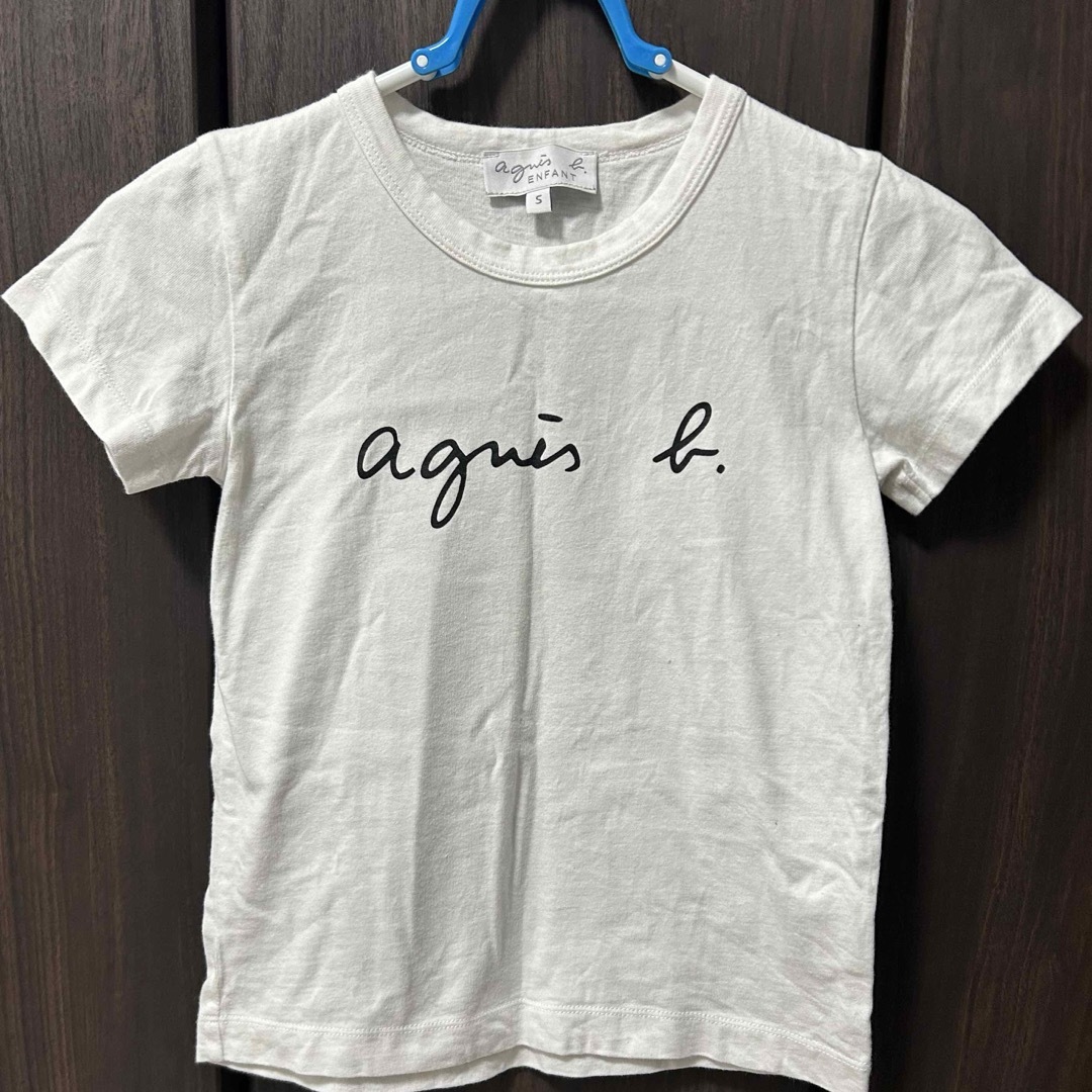 agnes b.(アニエスベー)のagnes.bアニエスベーキッズTシャツ白サイズSホワイト キッズ/ベビー/マタニティのキッズ服女の子用(90cm~)(Tシャツ/カットソー)の商品写真