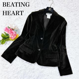 ビーティングハート(BEATING HEART)の■BEATING HEART イタリア製 テーラードジャケット ストライプ 濃茶(その他)