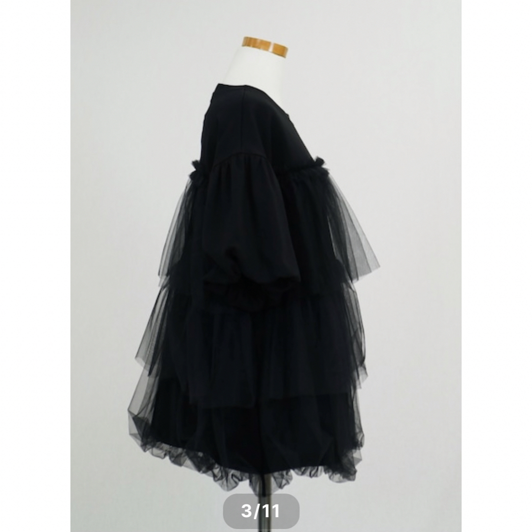 Three tier volume tulle tops. bebeodべベッド レディースのトップス(シャツ/ブラウス(半袖/袖なし))の商品写真