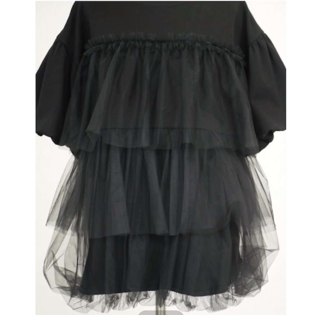 Three tier volume tulle tops. bebeodべベッド レディースのトップス(シャツ/ブラウス(半袖/袖なし))の商品写真