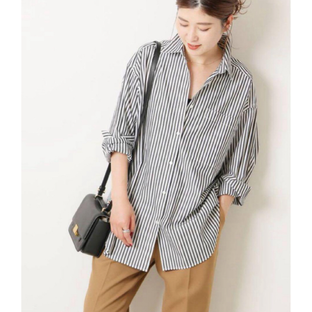 Spick & Span(スピックアンドスパン)の【新品タグ付き】Spick&Span ストライプシャツ レディースのトップス(シャツ/ブラウス(長袖/七分))の商品写真