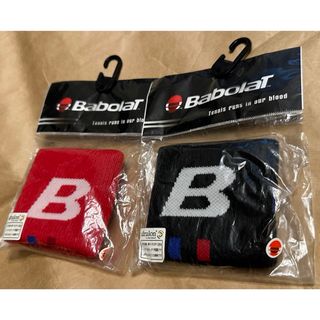 バボラ(Babolat)のバボラBabolatリストバンド2個BKRD(その他)