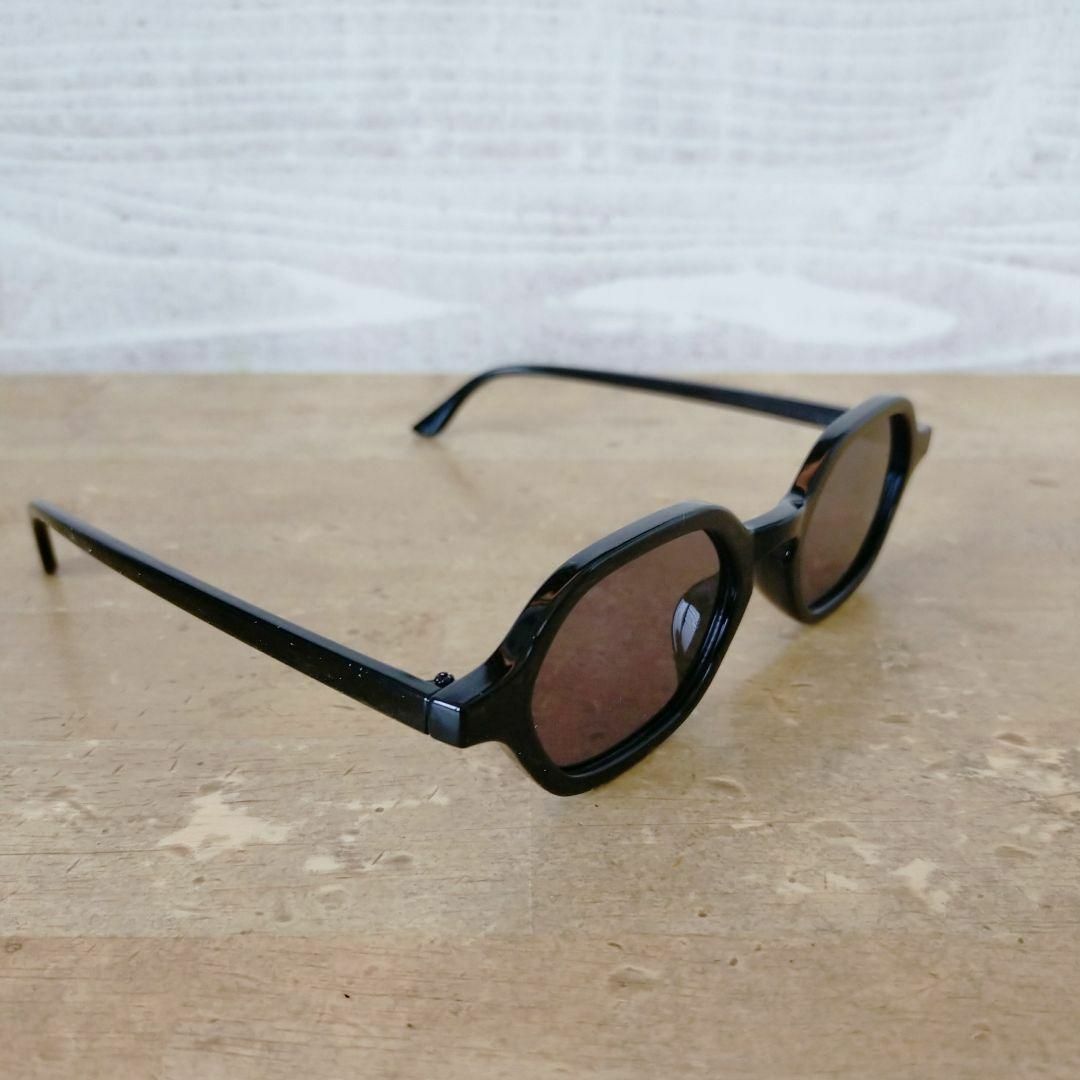 ヘキサゴン サングラス ブラック 六角形  ヴィンテージ クラシカル VC3 メンズのファッション小物(サングラス/メガネ)の商品写真