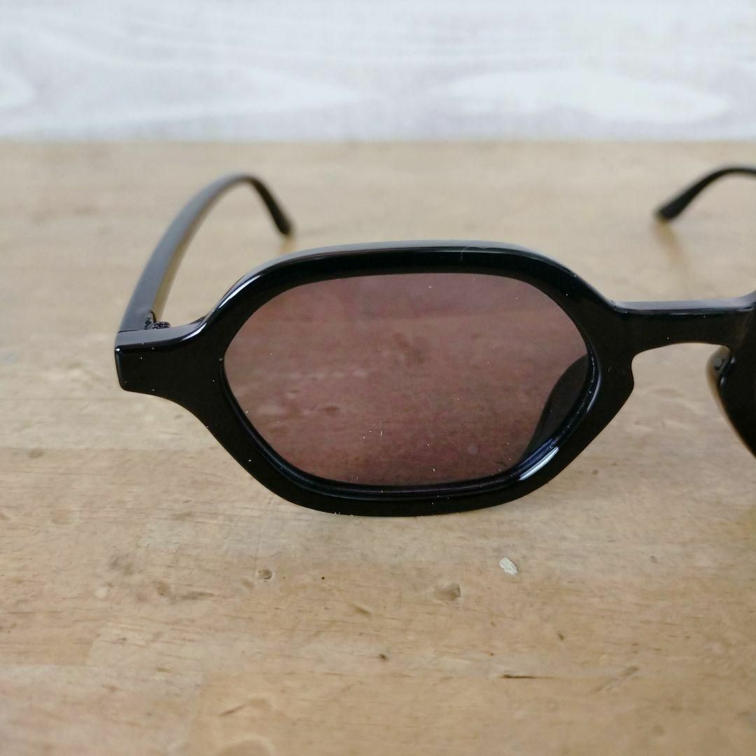 ヘキサゴン サングラス ブラック 六角形  ヴィンテージ クラシカル VC3 メンズのファッション小物(サングラス/メガネ)の商品写真