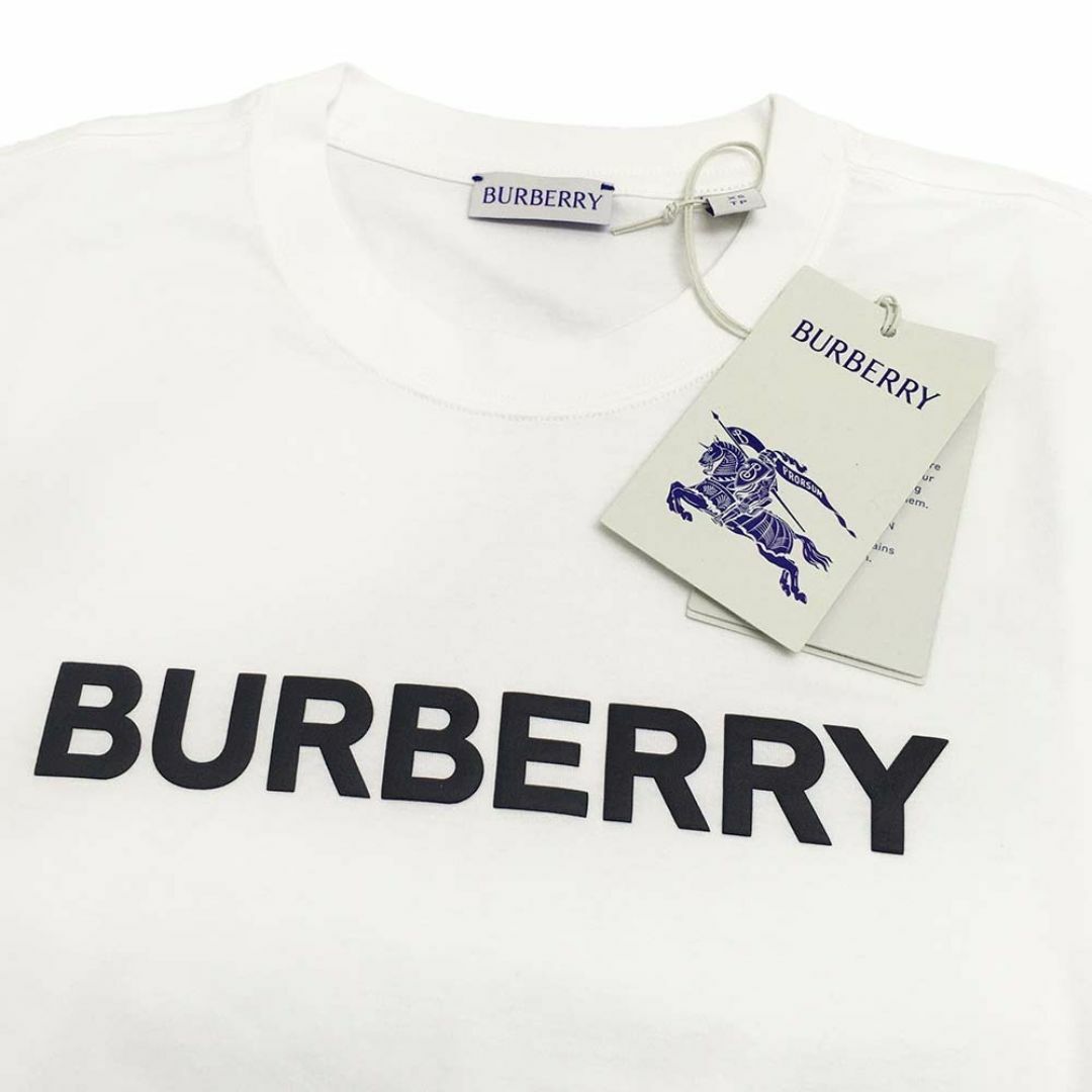 BURBERRY(バーバリー)の新品 バーバリー 8080325 A1464 WHITE コットンTシャツ レディースのトップス(Tシャツ(半袖/袖なし))の商品写真