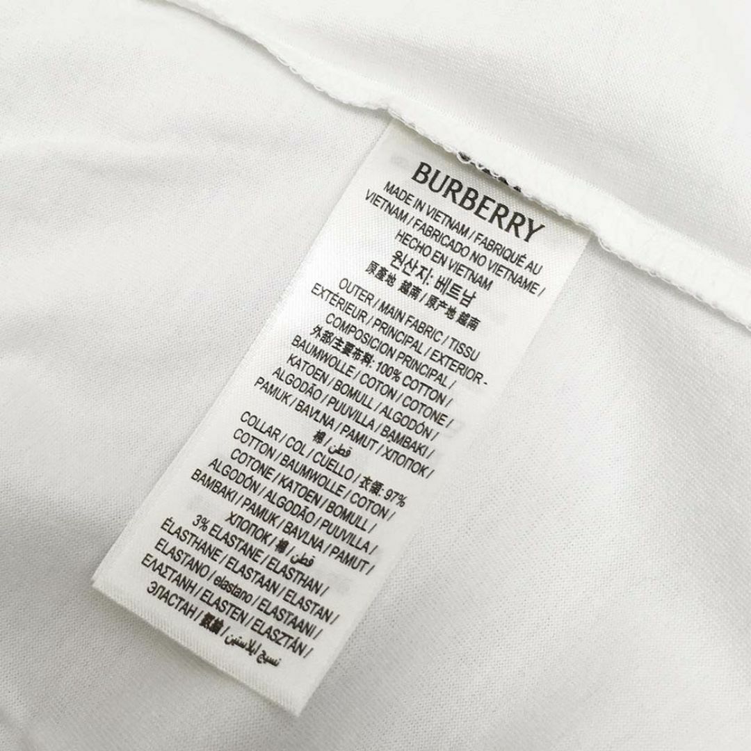 BURBERRY(バーバリー)の新品 バーバリー 8080325 A1464 WHITE コットンTシャツ レディースのトップス(Tシャツ(半袖/袖なし))の商品写真