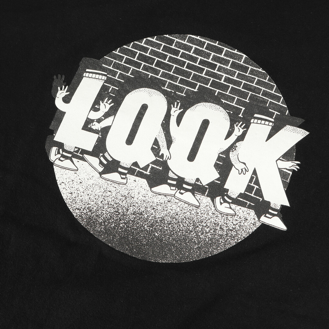 LQQK STUDIO ルックスタジオ Tシャツ サイズ:L グラフィック ロングスリーブTシャツ ブラック 黒 トップス カットソー 長袖【メンズ】【中古】 メンズのトップス(Tシャツ/カットソー(七分/長袖))の商品写真