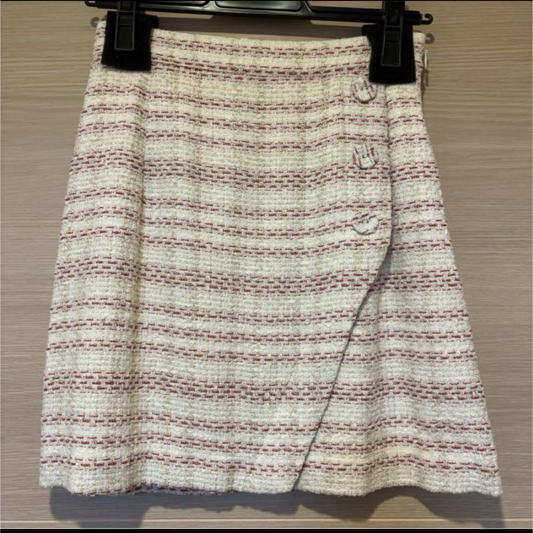 eimy istoire(エイミーイストワール)のeimy istoireスプリングツイードラップミニスカート ミニスカート レディースのスカート(ミニスカート)の商品写真