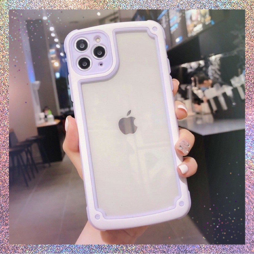 【iPhoneXSmax】パープル iPhoneケース 大人気 シンプル スマホ/家電/カメラのスマホアクセサリー(iPhoneケース)の商品写真