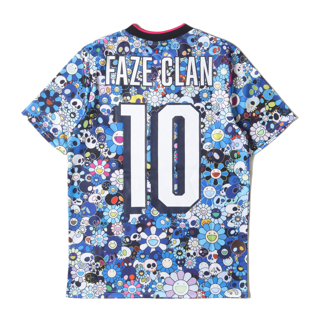 新品 Kaikai Kiki カイカイキキ Tシャツ サイズ:XS 22SS FaZe Clan 村上隆 フラワー柄 ジャージ ゲームTシャツ Jersey T-SHIRT ブルー トップス カットソー 半袖【メンズ】 メンズのトップス(Tシャツ/カットソー(半袖/袖なし))の商品写真