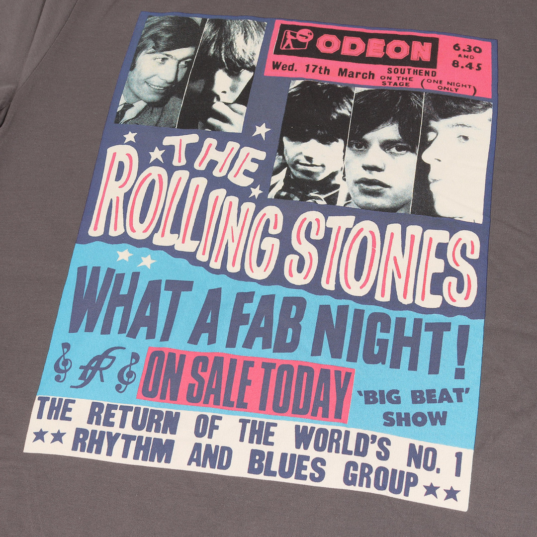 HYSTERIC GLAMOUR(ヒステリックグラマー)の美品 HYSTERIC GLAMOUR ヒステリックグラマー Tシャツ サイズ:S THE ROLLING STONES WHAT A FAB NIGHT！クルーネック 半袖Tシャツ THEE HYSTERIC XXX グレー 日本製 トップス カットソー【メンズ】【中古】 メンズのトップス(Tシャツ/カットソー(半袖/袖なし))の商品写真