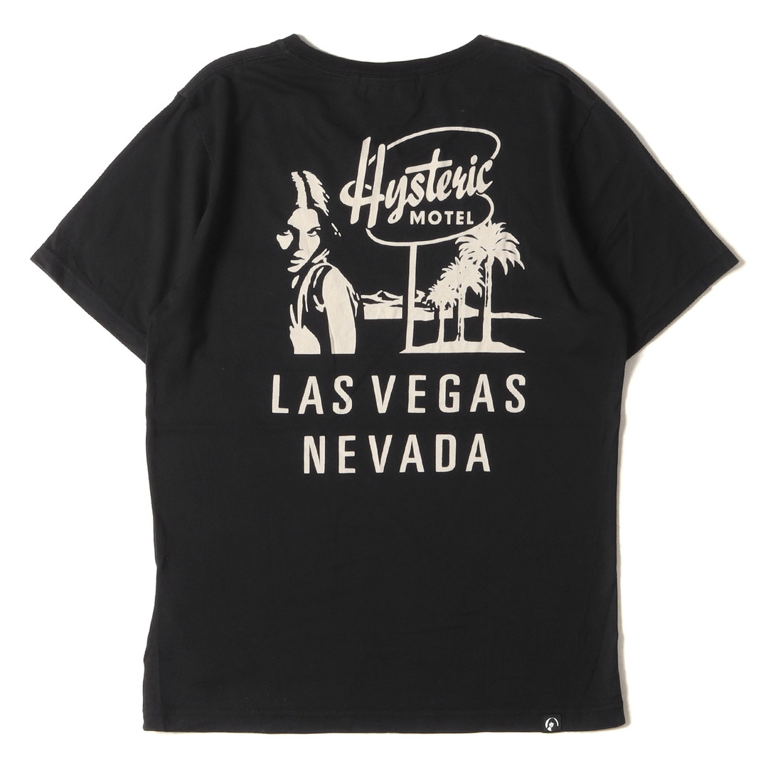 HYSTERIC GLAMOUR ヒステリックグラマー Tシャツ サイズ:S HYSTERIC MOTEL LASVEGAS ガール ウーマン ロゴ ポケット クルーネック 半袖Tシャツ Y2K ブラック 黒 日本製 トップス カットソー【メンズ】【中古】 HYSTERIC GLAMOUR ヒステリックグラマー Tシャツ サイズ:S HYSTERIC MOTEL LASVEGAS ガール ウーマン ロゴ ポケット クルーネック 半袖Tシャツ Y2K ブラック 黒 日本製 トップス カットソー【メンズ】【中古】