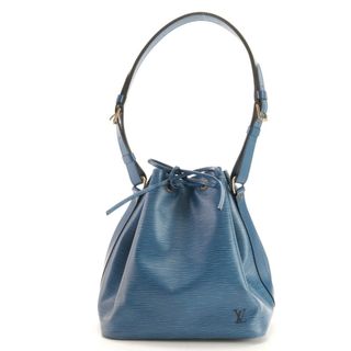 ルイヴィトン(LOUIS VUITTON)の美品 ルイヴィトン エピ プチ ノエ M44105 レザー ショルダーバッグ 肩掛け トート ハンド トレドブルー レディース ERE AA2-5(ショルダーバッグ)