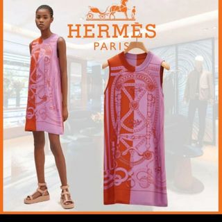 Hermes - HERMES🍊ノースリーブツイレーンワンピース