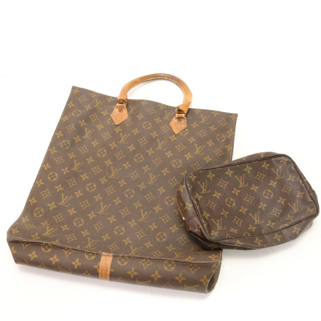 LOUIS VUITTON(ルイヴィトン)のまとめ 2点 セット ルイヴィトン モノグラム サックプラ レザー トート バッグ セカンド ポーチ ビジネス 通勤 A4 メンズ ERE AA1-3 メンズのバッグ(トートバッグ)の商品写真