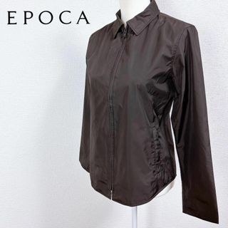 EPOCA - ●EPOCA ジップアップ ナイロンジャケット 日本製 三陽商会 38 ブラウン