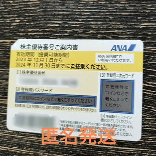 ANA 全日空 株主優待券 1枚　匿名配送(航空券)