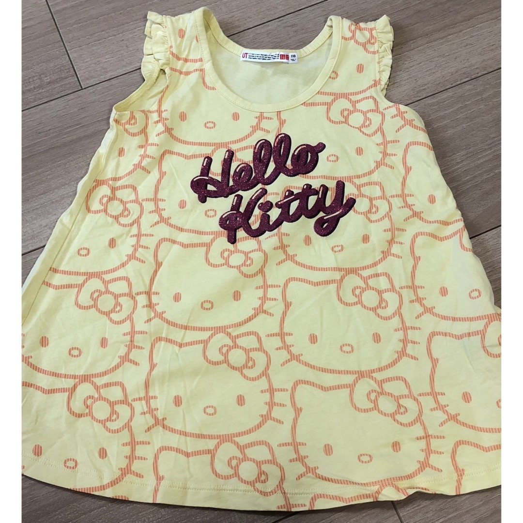 サンリオ(サンリオ)の【サイズ110】キティちゃん　半袖Tシャツ、ノースリーブカットソーなど４枚セット キッズ/ベビー/マタニティのキッズ服女の子用(90cm~)(Tシャツ/カットソー)の商品写真