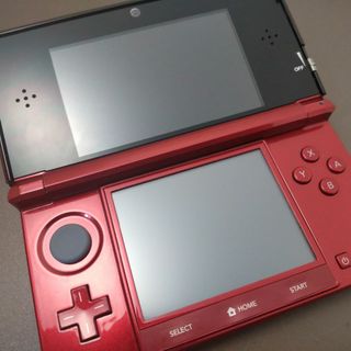 ニンテンドー3DS(ニンテンドー3DS)の安心の整備済み！◆任天堂3DS 中古本体◆フレアレッド◆85(携帯用ゲーム機本体)