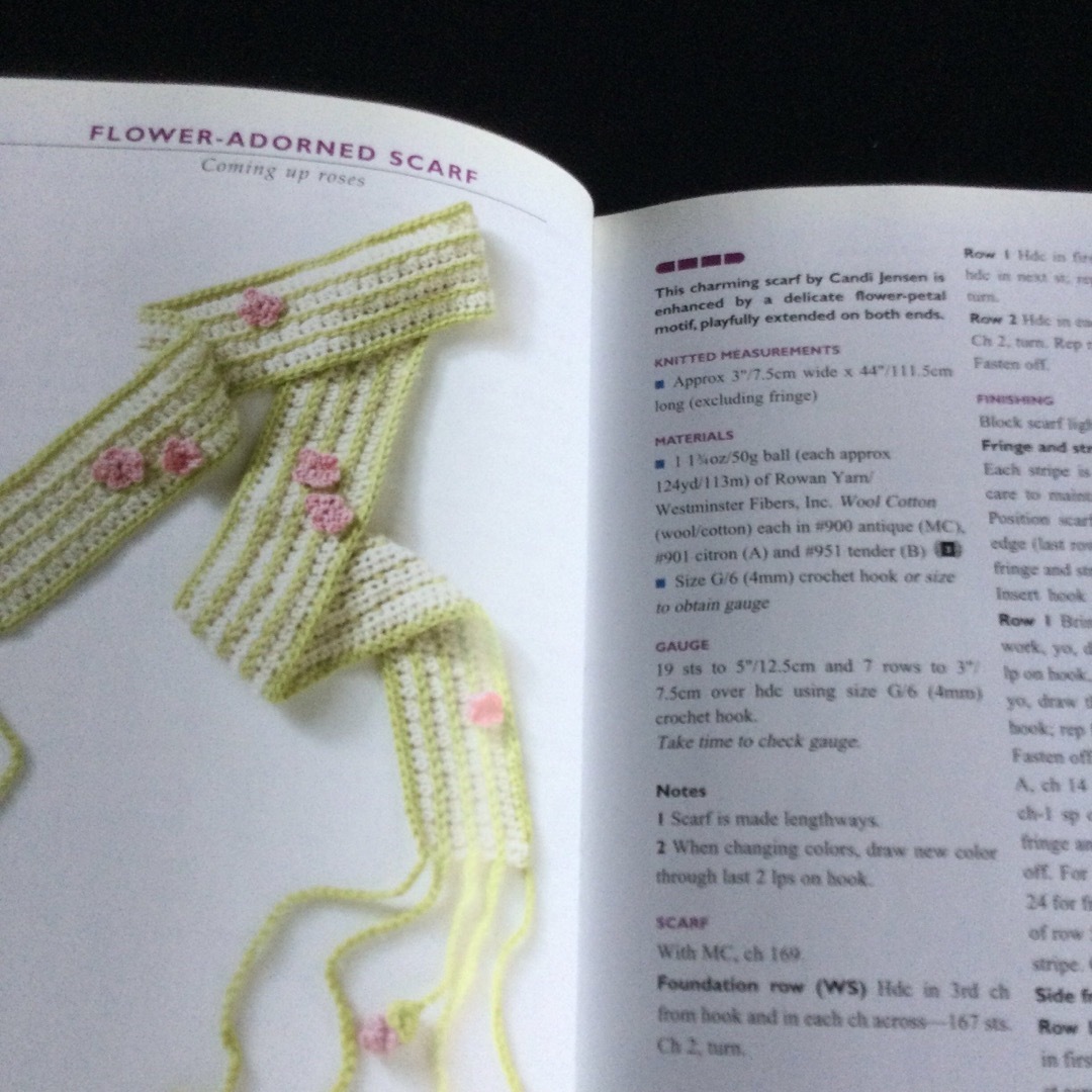 編み物　スカーフ　マフラー　Crochet 洋書　作品集　ニット クロシェ編み エンタメ/ホビーの本(洋書)の商品写真