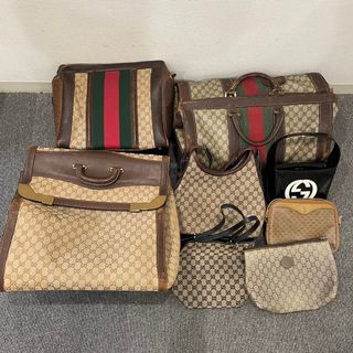 グッチ(Gucci)のまとめ 8点 セット グッチ GGキャンバス バッグ ショルダー 斜め掛け トート セカンド ボストン シェリー メンズ レディース EHM AA9-9(ショルダーバッグ)