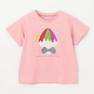 エニィファム(anyFAM)の新品 anyFAM 接触冷感 ミラクルプリント  Tシャツ ピンク 130(Tシャツ/カットソー)