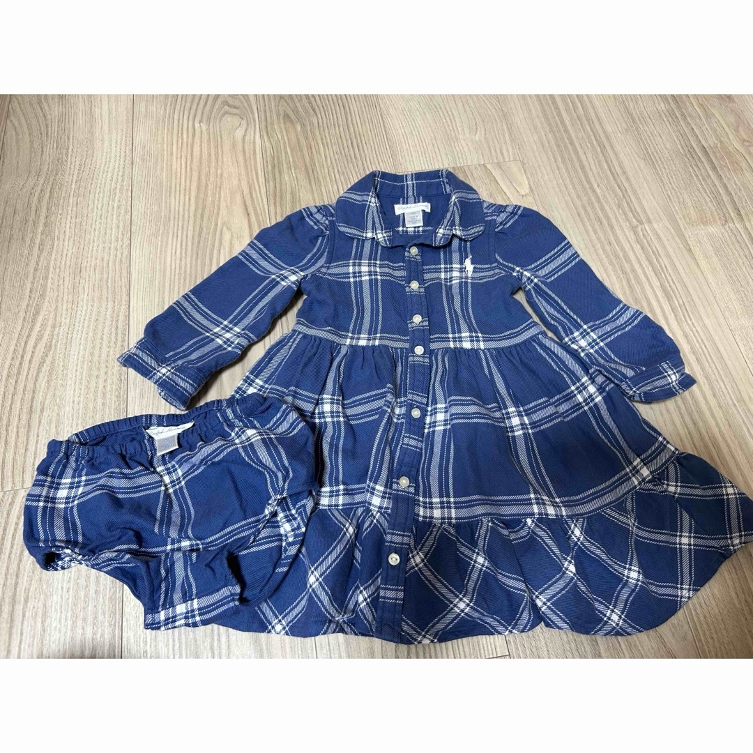 Ralph Lauren(ラルフローレン)のラルフローレン　長袖ワンピース キッズ/ベビー/マタニティのベビー服(~85cm)(ワンピース)の商品写真