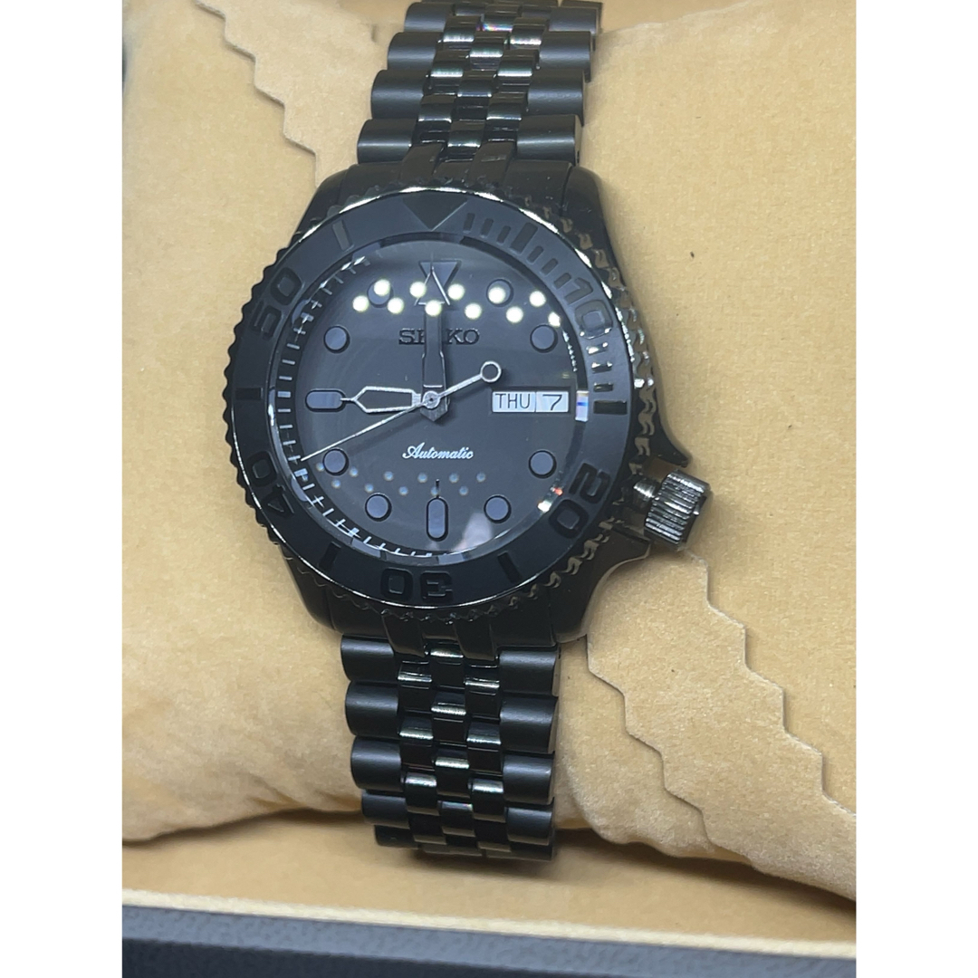 SEIKO mod nh35（36a）自動巻きムーブメント　漆黒カスタム　新品 メンズの時計(腕時計(アナログ))の商品写真