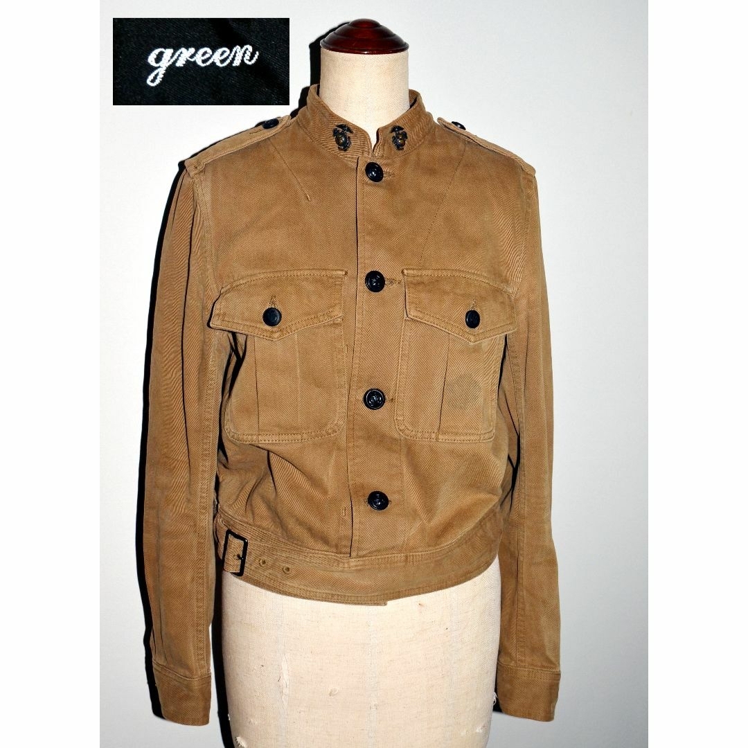 green(グリーン)のgreen Battle Jacket カーキ　サイズ2 レディースのジャケット/アウター(ミリタリージャケット)の商品写真